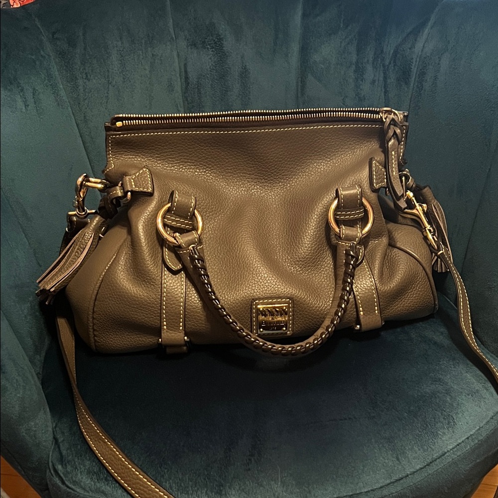 Dooney & Bourke Pebble Satchel in Elephant